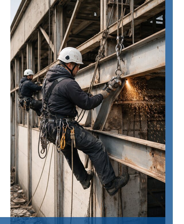 Демонтаж металлоконструкций на высоте в Таганроге от 6618р. |ВЫСОТНИК-Тгн