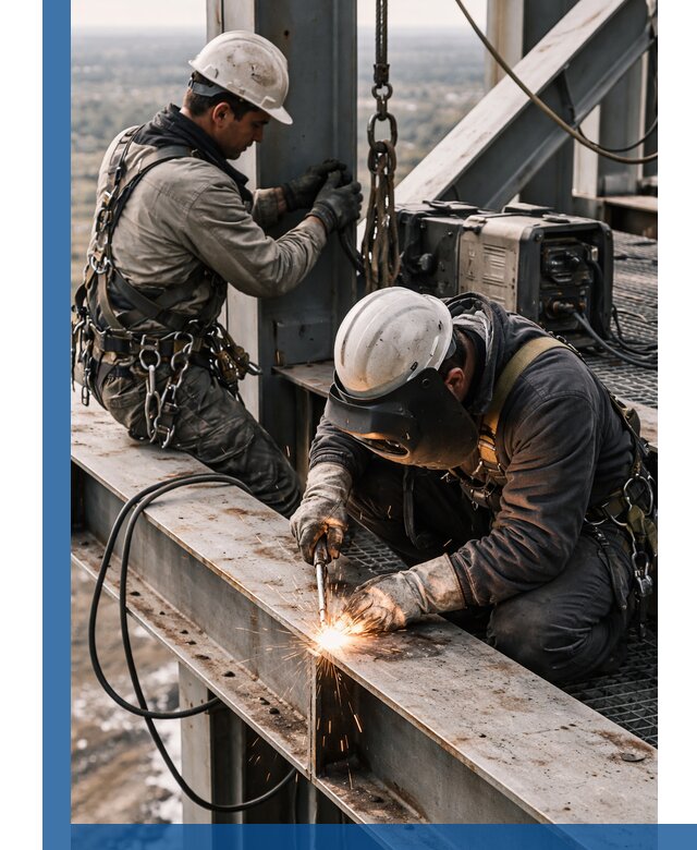 Высотные сварочные работы в Таганроге для промышленных объектов