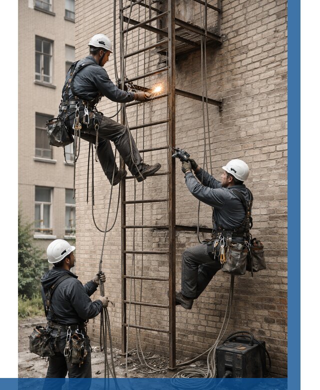 Ремонт пожарной лестницы в Таганроге от 7636 р. | ВЫСОТНИК-Тгн