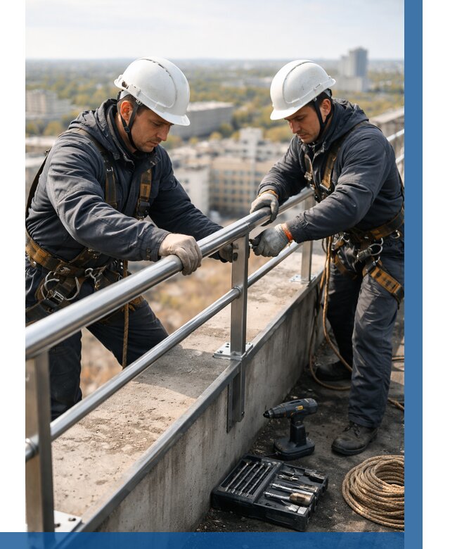 Монтаж перил на высоте в Таганроге от 2545 р. | ВЫСОТНИК-Тгн