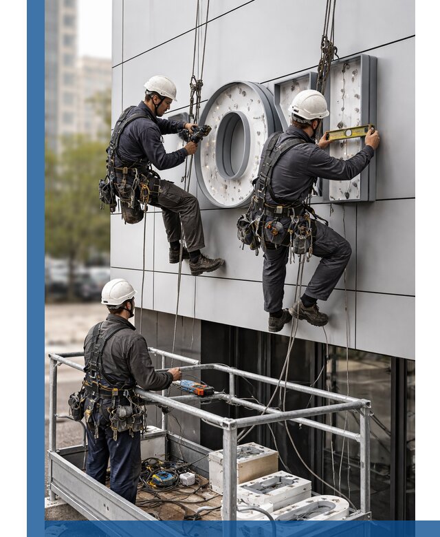 Профессиональный монтаж световых букв в Таганроге под ключ