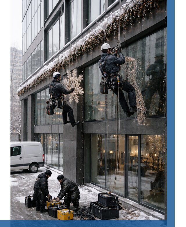 Демонтаж новогоднего оформления в Таганроге от 5600 р. | ВЫСОТНИК-Тгн