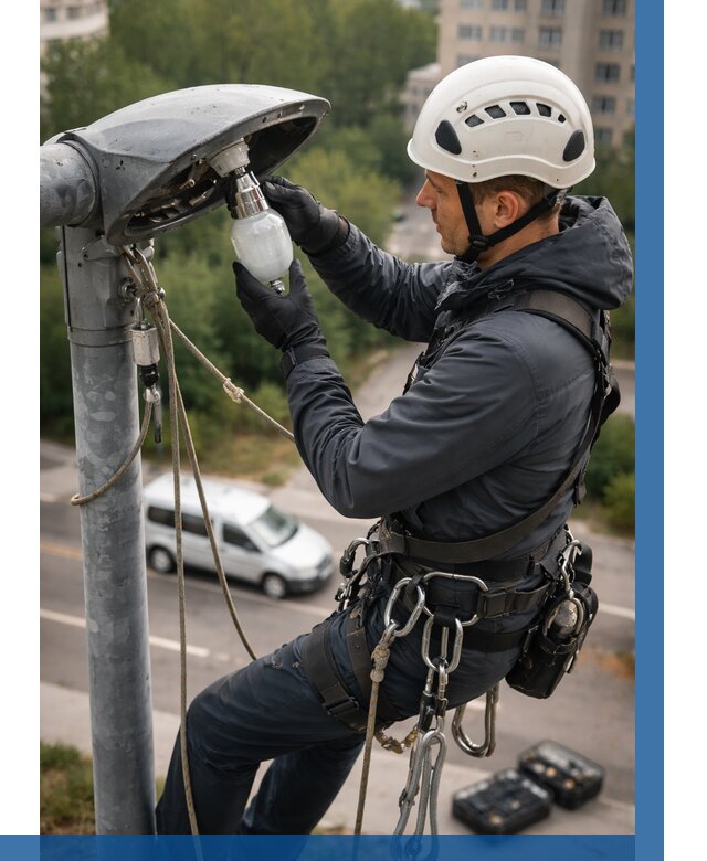 Замена ламп на высоте в Таганроге от 2545 р. | ВЫСОТНИК-Тгн