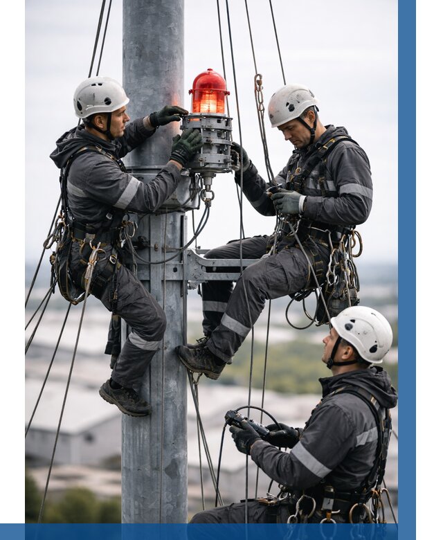 Монтаж заградительных огней в Таганроге от 8654 р. | ВЫСОТНИК-Тгн