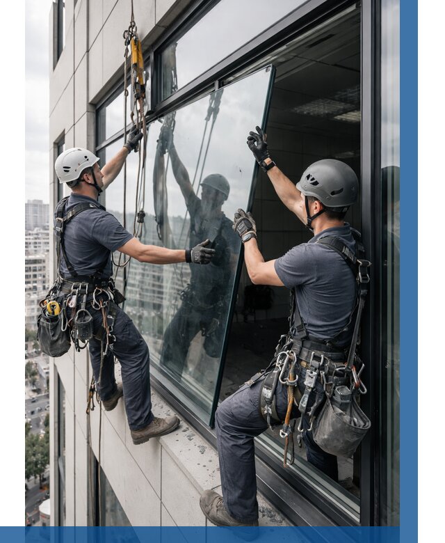 Замена стеклопакетов на высоте в Таганроге от 5600 р. | ВЫСОТНИК-Тгн