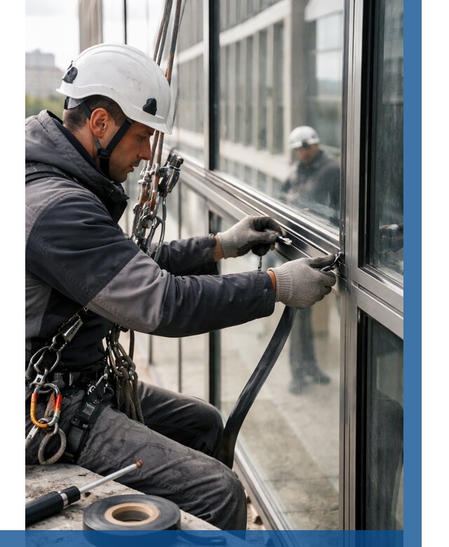 Ремонт витражных конструкций в Таганроге от 3563 р. | ВЫСОТНИК-Тгн