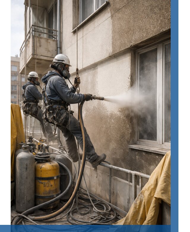 Пескоструйная очистка фасада в Таганроге от 662 р. | ВЫСОТНИК-Тгн