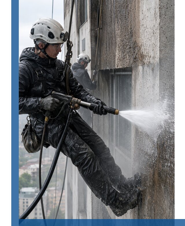 Гидроструйная очистка фасадов и конструкций в Таганроге