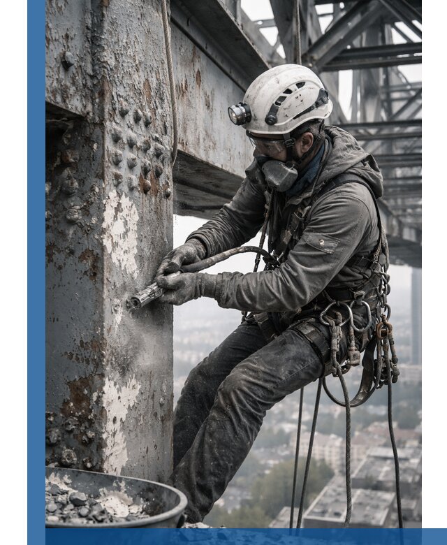 Удаление старой краски с металлических конструкций в Таганроге