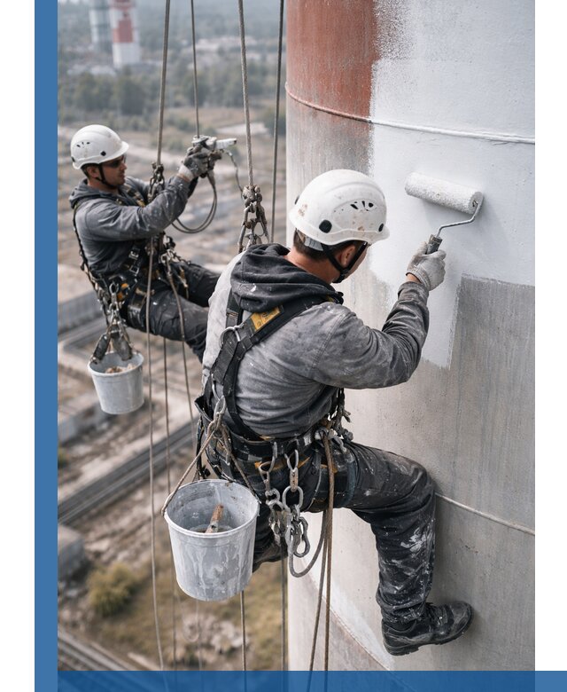 Покраска дымовых труб в Таганроге: антикоррозийная защита и восстановление