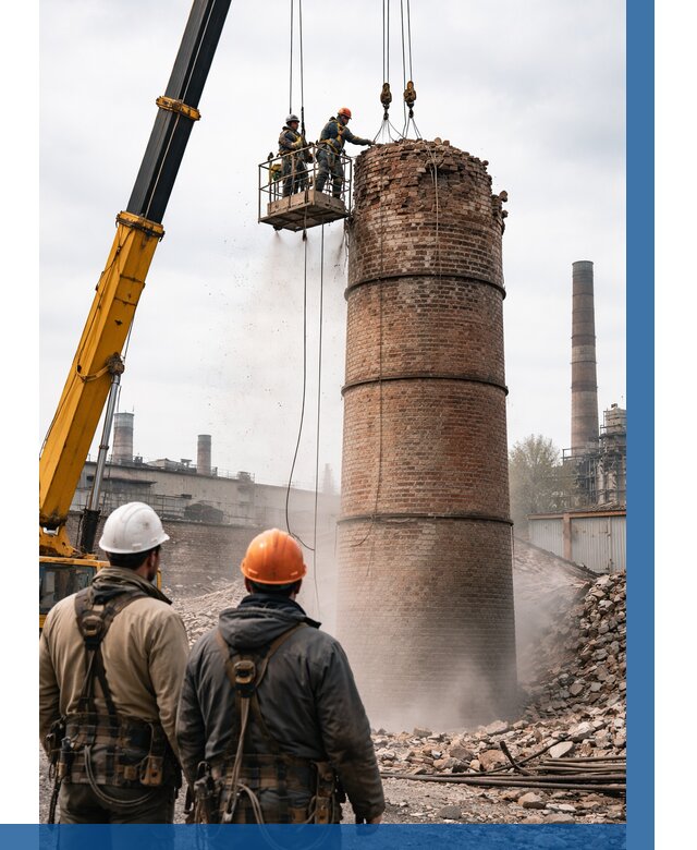 Демонтаж дымовой трубы в Таганроге от 91629 р. | ВЫСОТНИК-Тгн, смета