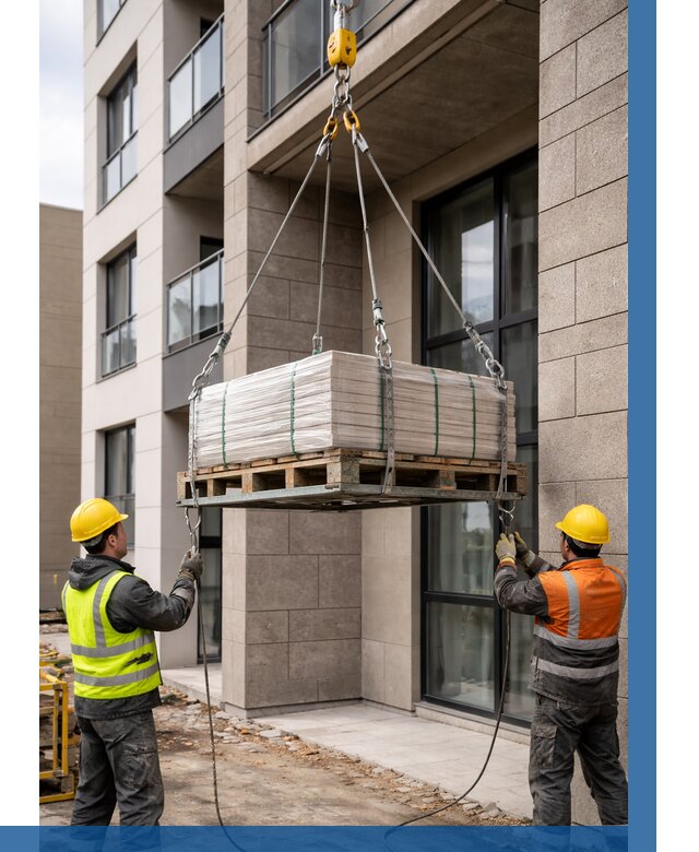 Подъем керамогранита на этаж в Таганроге от 3563 р. | ВЫСОТНИК-Тгн