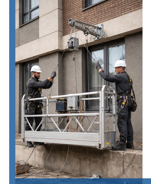 Монтаж и подъем фасадной люльки в Таганроге с гарантией безопасности