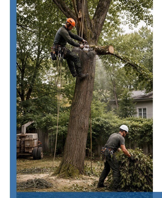 Кронирование деревьев в Таганроге, безопасная высотная обрезка