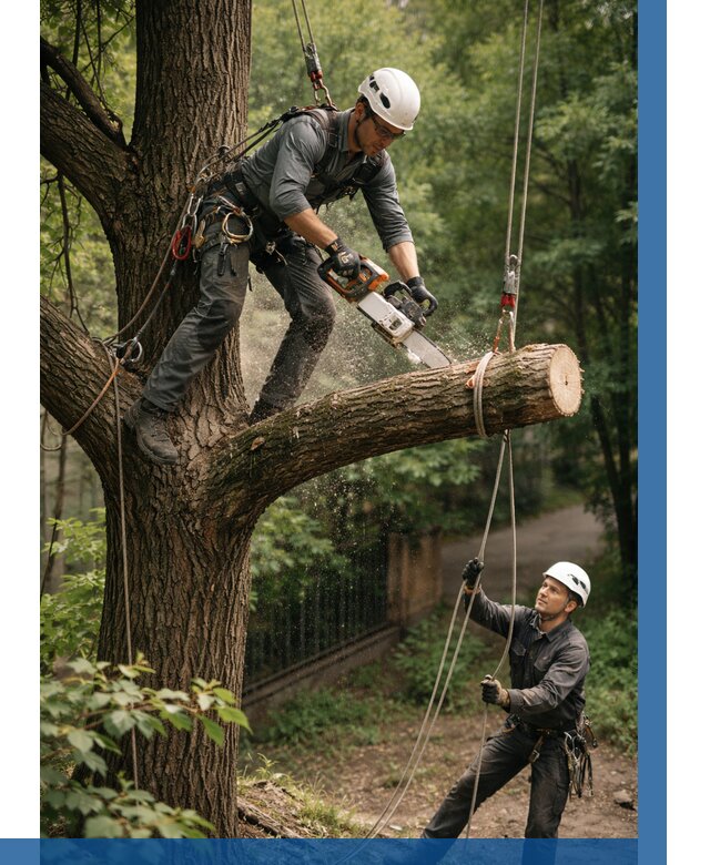 Спил деревьев альпинистами в Таганроге от 8145 р. | ВЫСОТНИК-Тгн