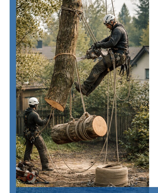 Валка деревьев частями в Таганроге, безопасно и аккуратно