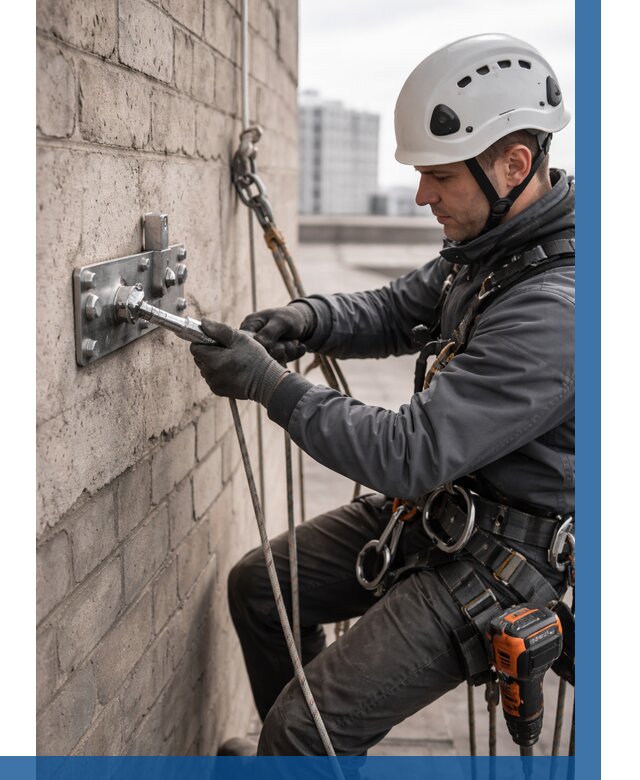 Установка анкерных точек в Таганроге от 3563 р. | ВЫСОТНИК-Тгн