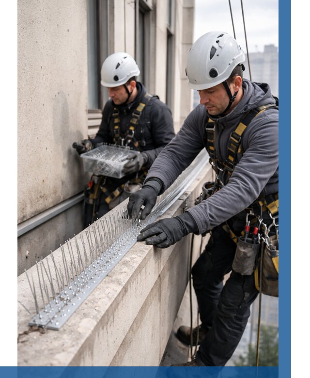 Установка шипов от птиц в Таганроге от 865 р. | ВЫСОТНИК-Тгн